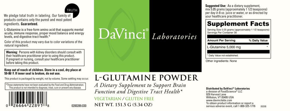 Product image for L-Glutamine Powder.
