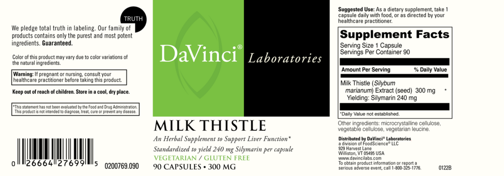 Product image for Milk Thistle 300mg.