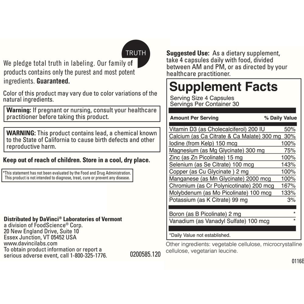 Product image for Multi-Mineral Complex With D3.