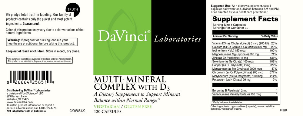 Product image for Multi-Mineral Complex With D3.