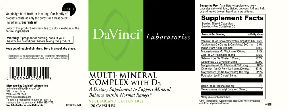 Product image for Multi-Mineral Complex With D3.