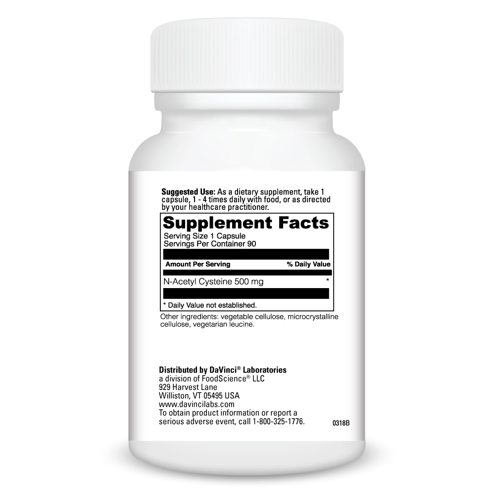 Product image for N-Acetyl Cysteine 500mg.