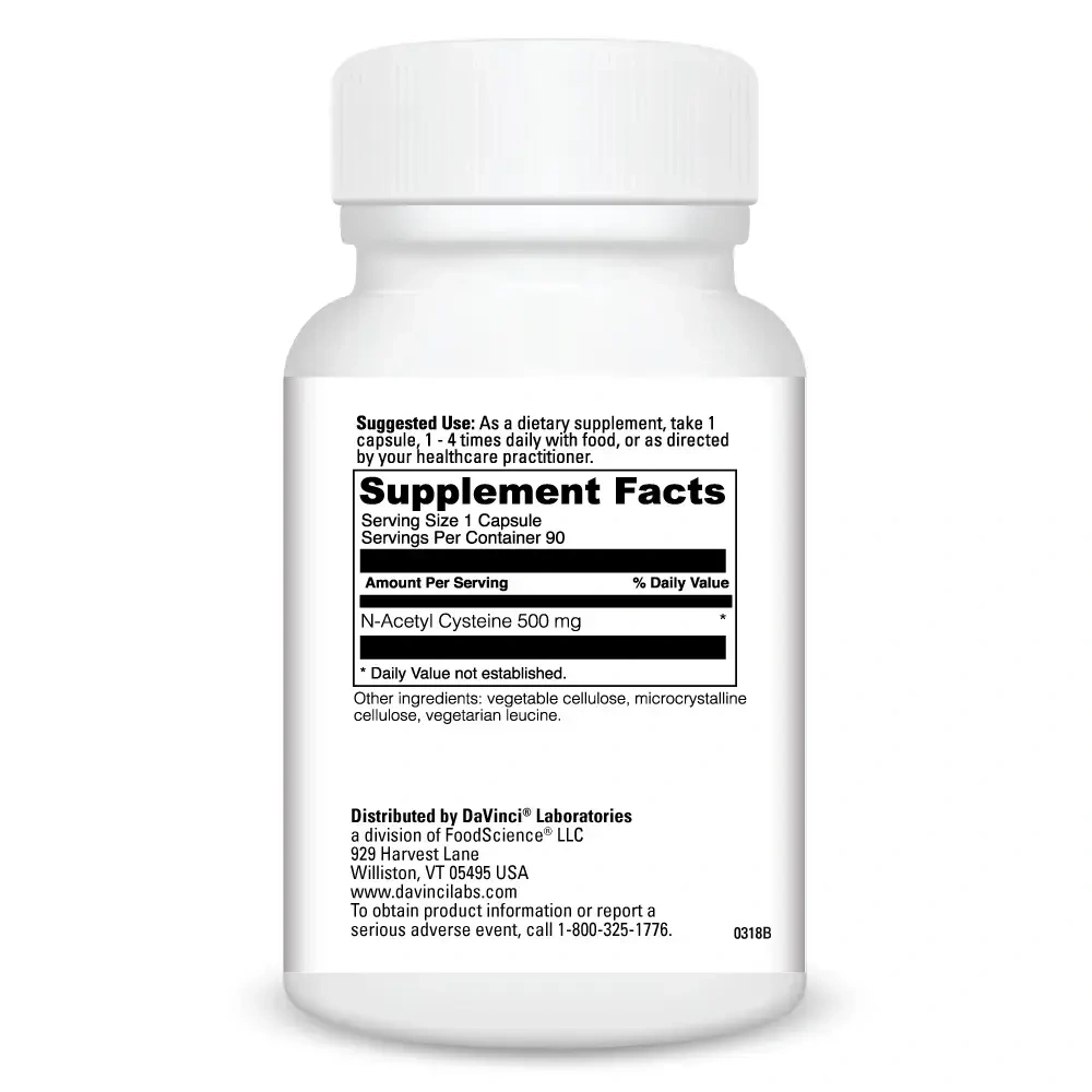 Product image for N-Acetyl Cysteine 500mg.