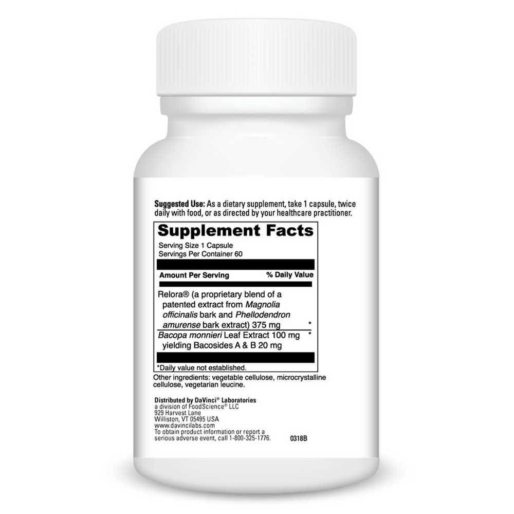Product image for Relora with Bacopa.
