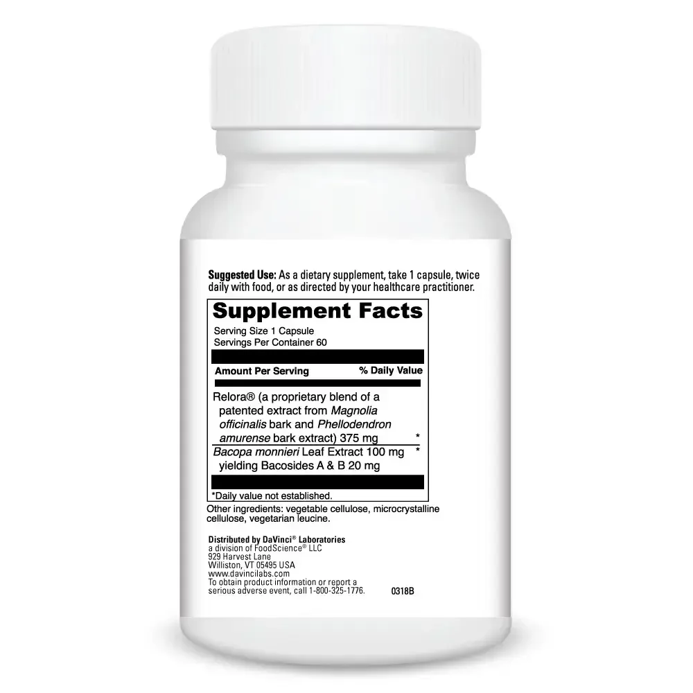 Product image for Relora with Bacopa.