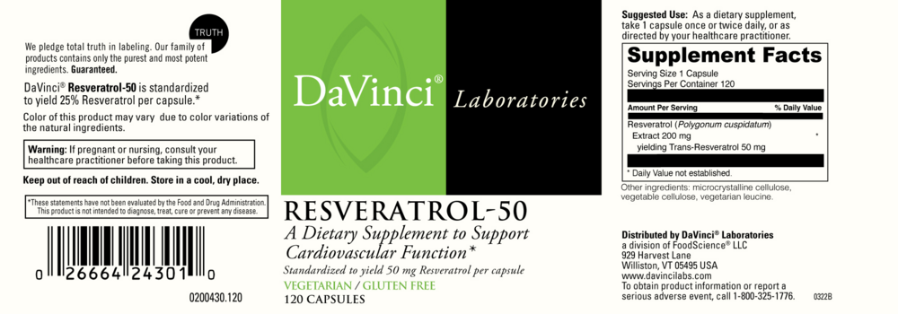 Product image for Resveratrol-50.