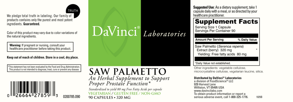 Product image for Saw Palmetto 320mg.