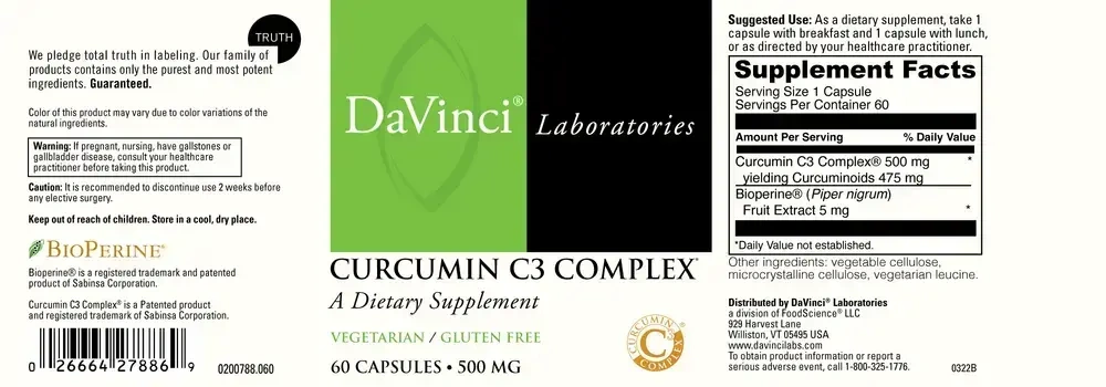 Product image for Curcumin C3 Complex 500mg.