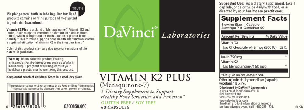 Product image for Vitamin K2 Plus.