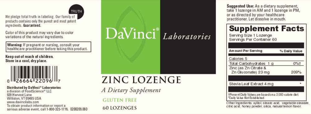 Product image for Zinc Lozenge 23mg.