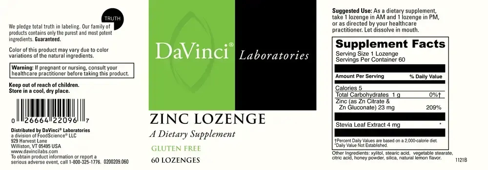 Product image for Zinc Lozenge 23mg.