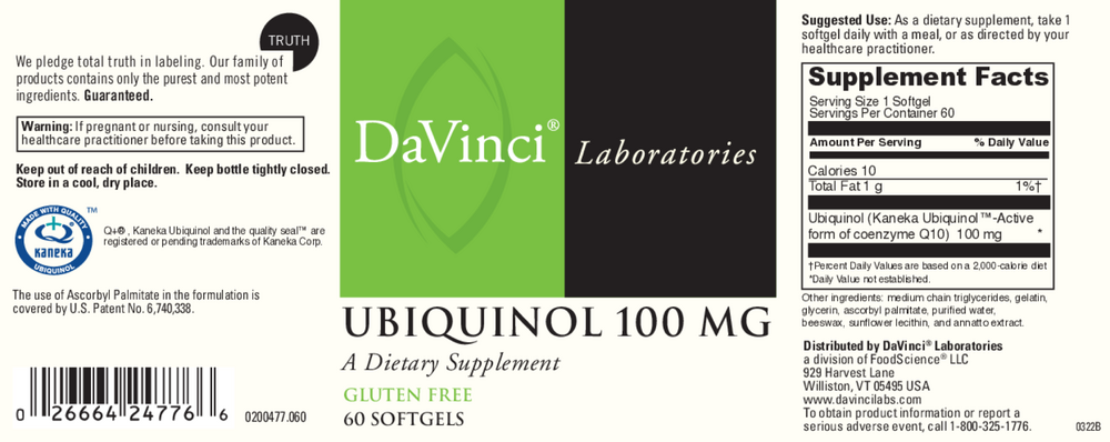 Product image for Ubiquinol 100mg.