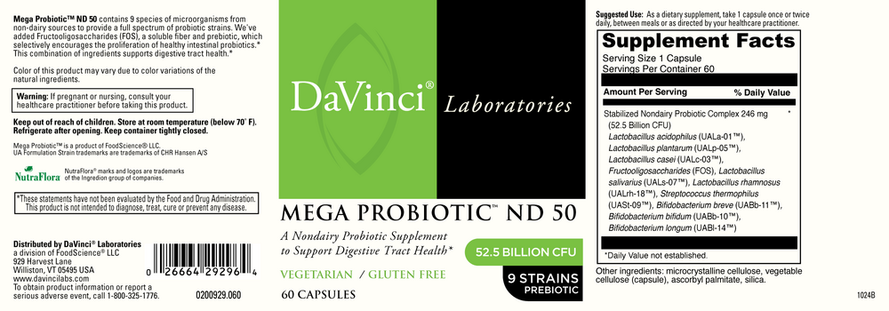 Product image for Mega Probiotic™ ND 50.