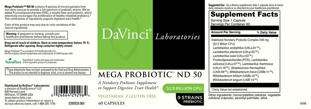 Product image for Mega Probiotic™ ND 50.