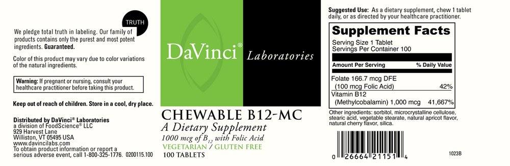 Product image for Chewable B12 MC.