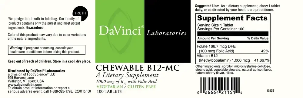 Product image for Chewable B12 MC.