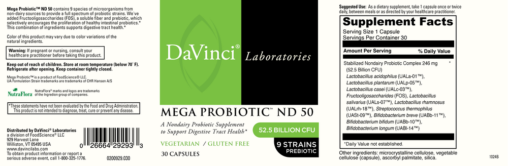 Product image for Mega Probiotic™ ND 50.