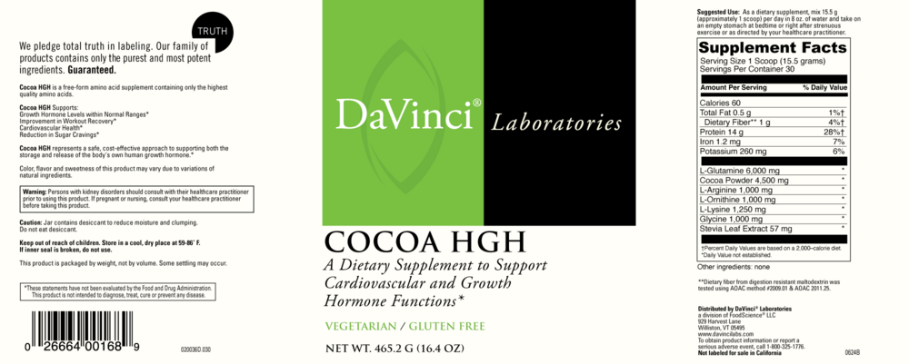 Product image for Cocoa HGH.