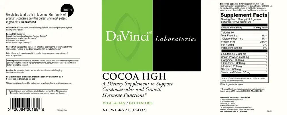 Product image for Cocoa HGH.