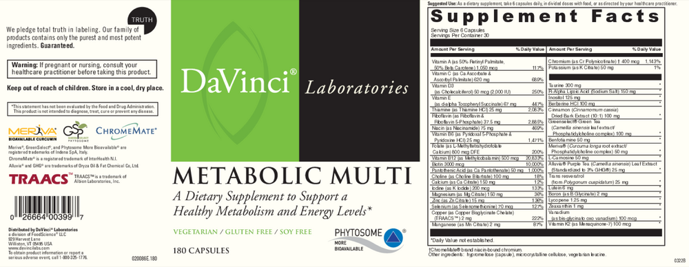 Product image for Metabolic Multi.