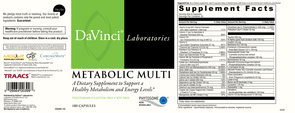 Product image for Metabolic Multi.