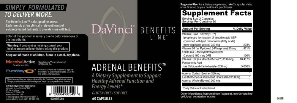 Product image for Adrenal Benefits.