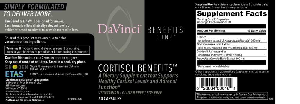 Product image for Cortisol Benefits.