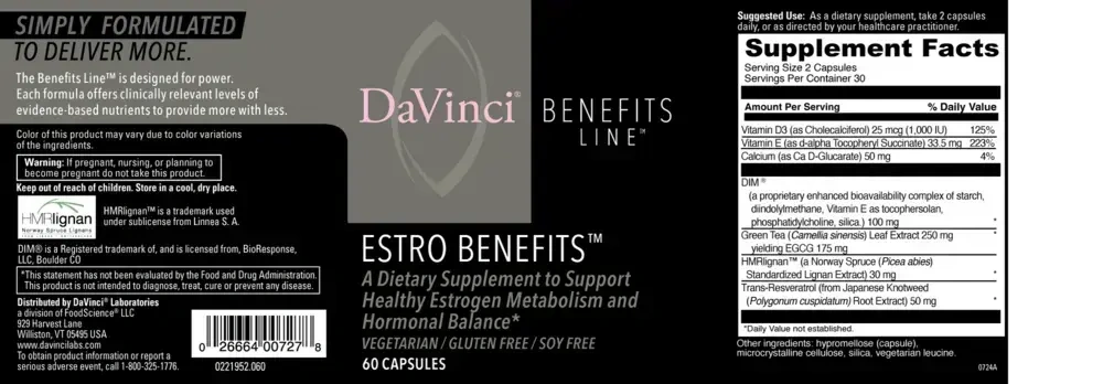 Product image for Estro Benefits.