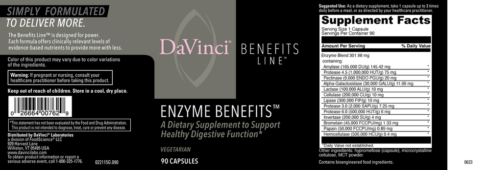 Product image for Enzyme Benefits.