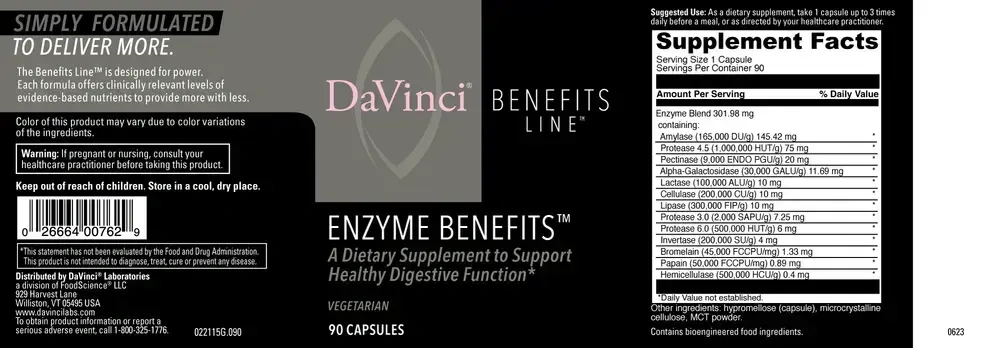 Product image for Enzyme Benefits.