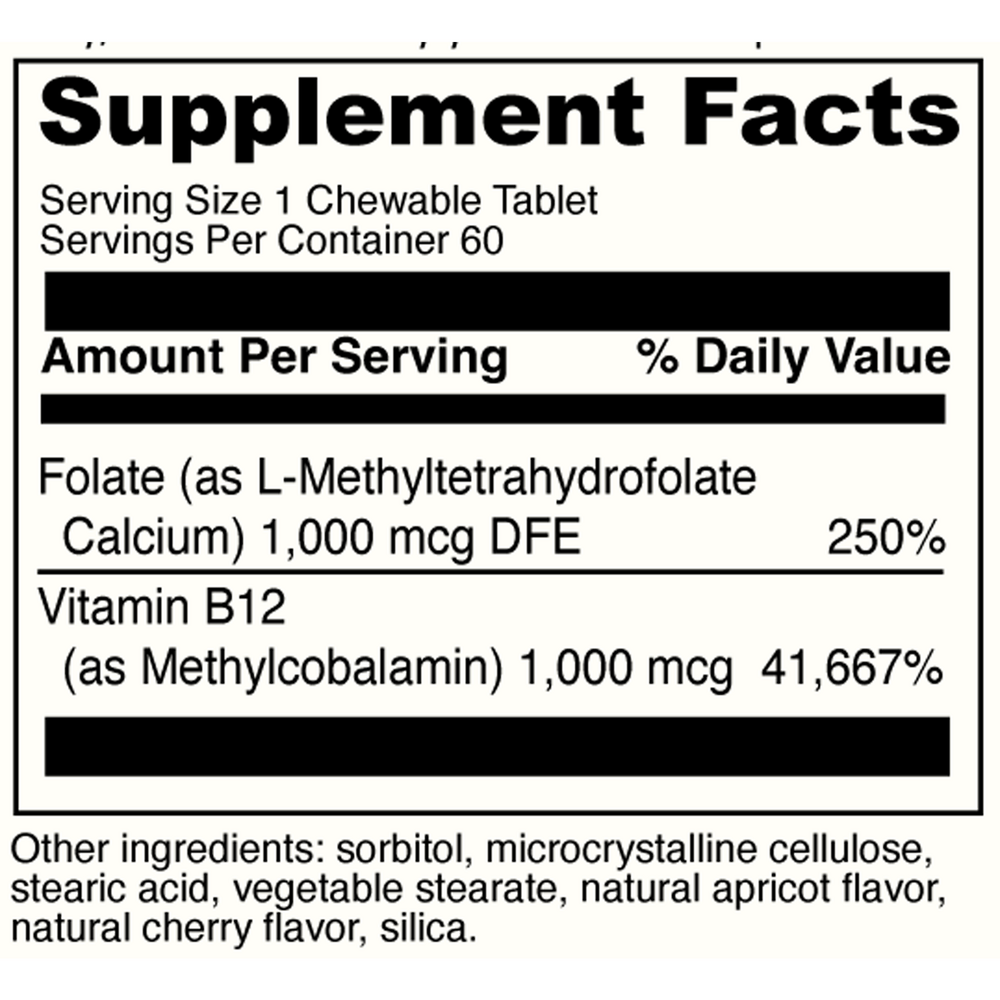Product image for Active Folate B12 Chewable.