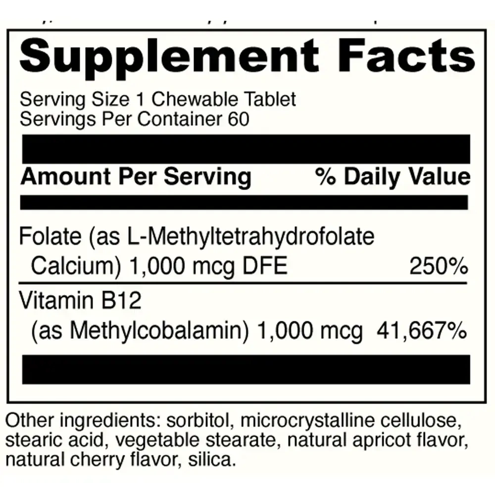Product image for Active Folate B12 Chewable.