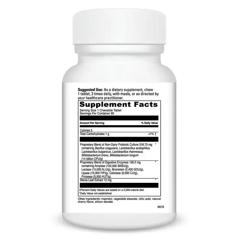 Product image for Digestive Enzymes Chewable with Prebiotics + Probiotics, Cherry.
