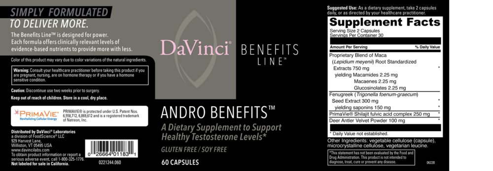 Product image for Andro Benefits.