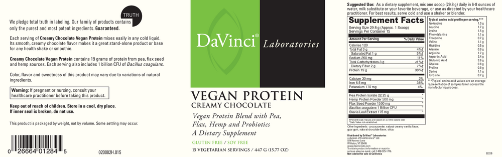 Product image for Vegan Protein Creamy Chocolate.