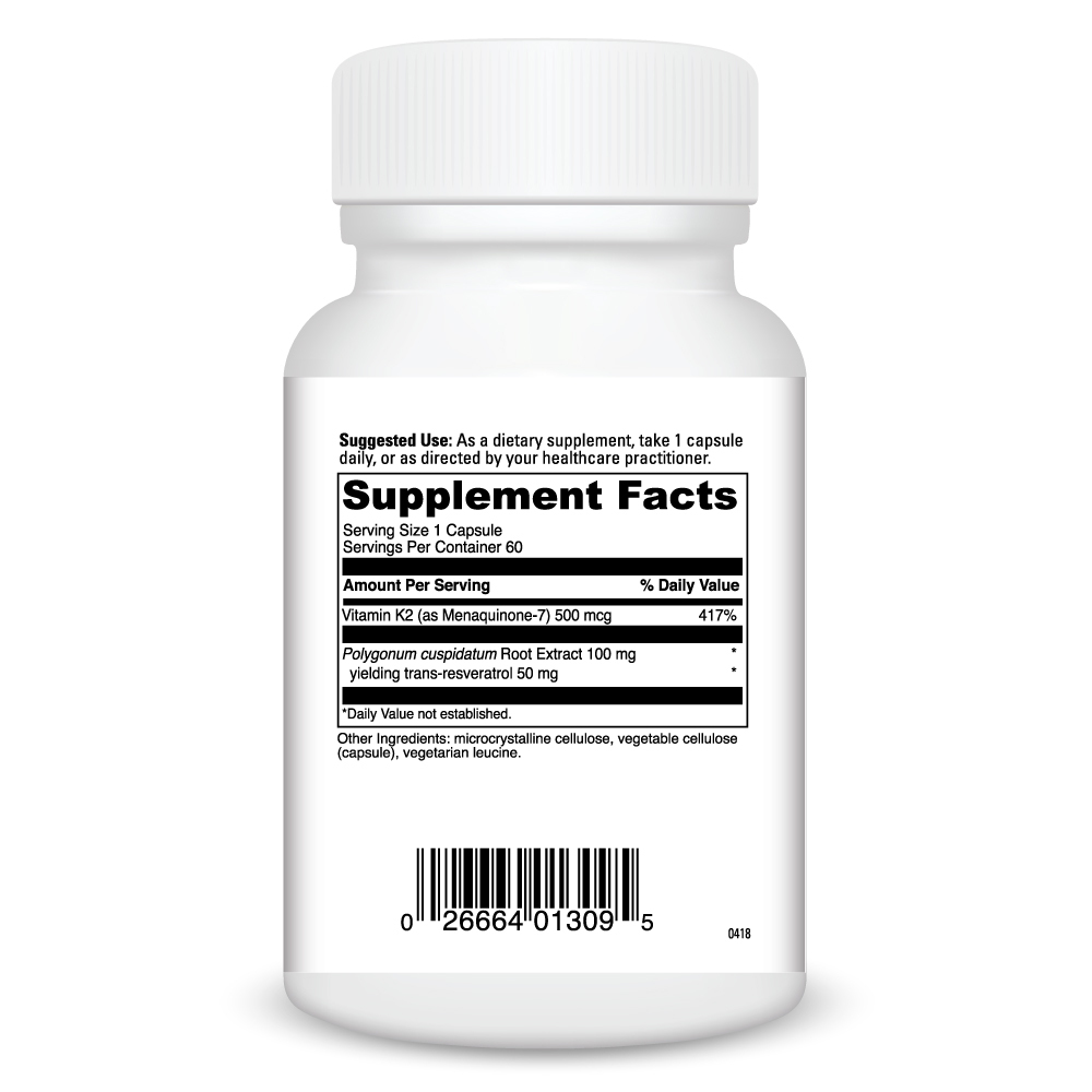 Product image for Vitamin K2+ Resveratrol.