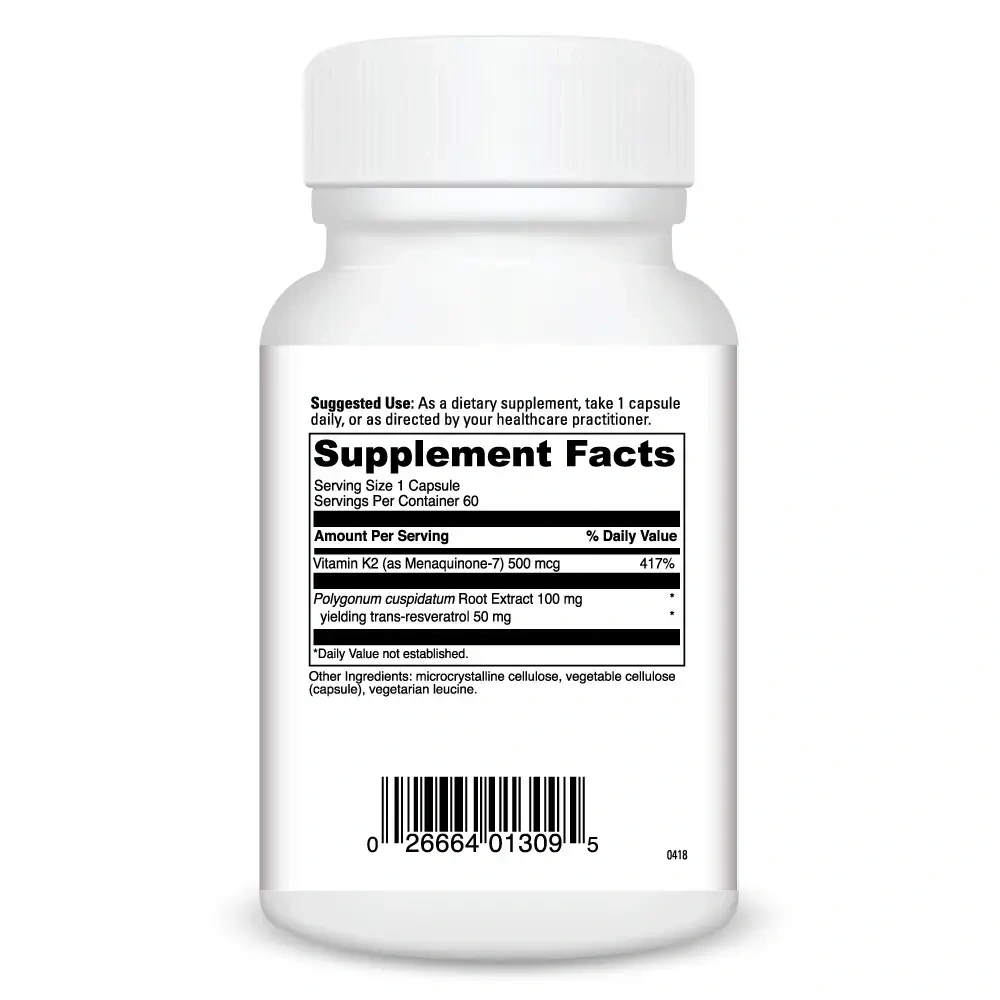 Product image for Vitamin K2+ Resveratrol.