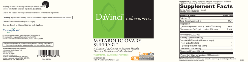 Product image for Metabolic Ovary Support.