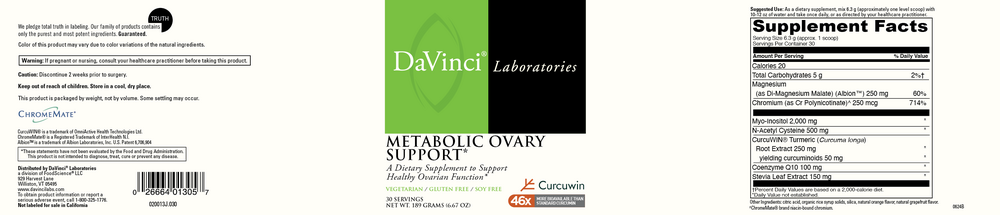 Product image for Metabolic Ovary Support.