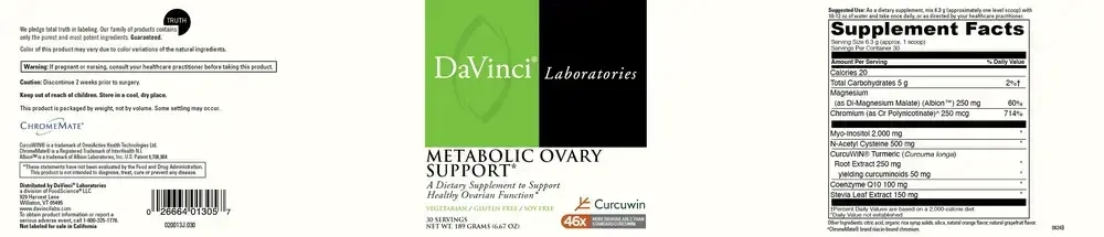 Product image for Metabolic Ovary Support.