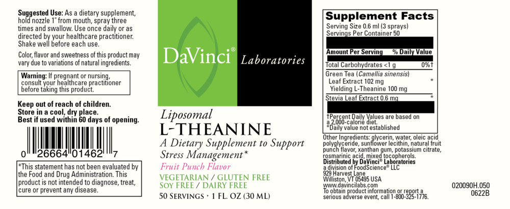 Product image for Liposomal L-Theanine.
