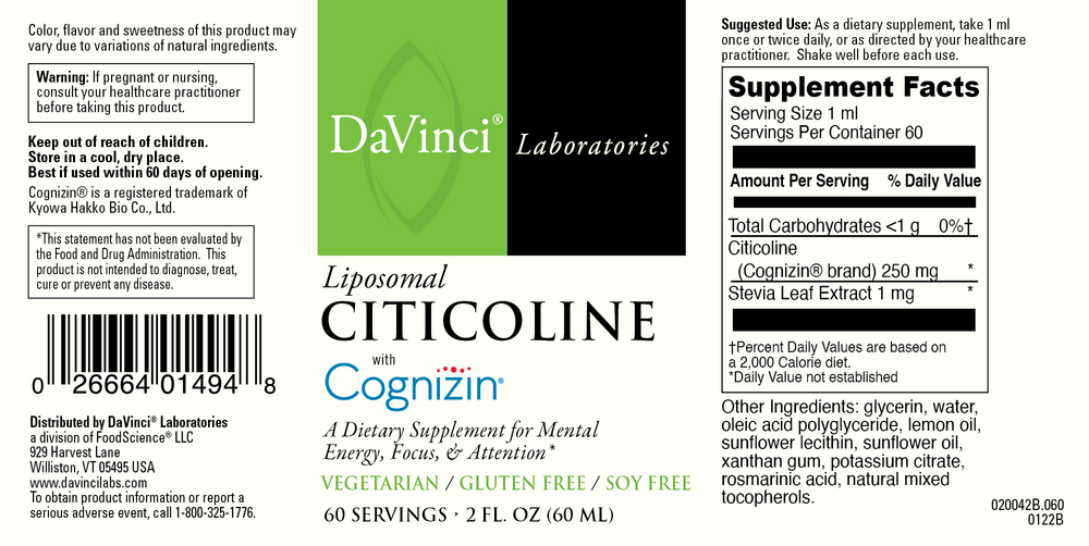 Product image for Liposomal Citicoline.