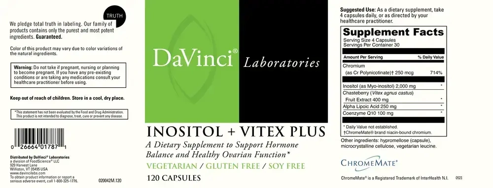 Product image for Inositol + Vitex Plus.