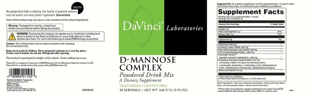 Product image for D-Mannose Complex (California Only).