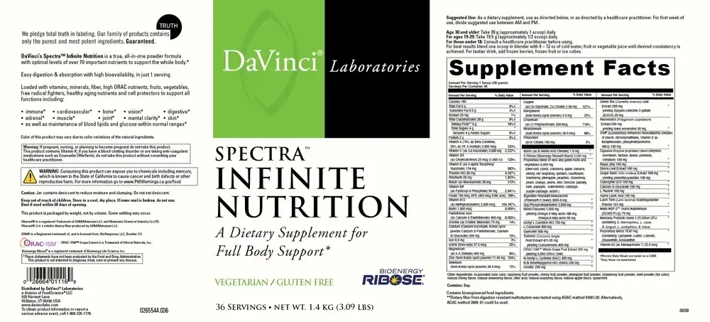 Product image for Spectra™ Infinite Nutrition (California Only).