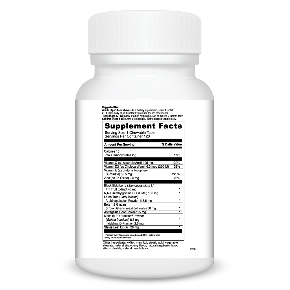 Product image for Immuno-DMG w/Elderberry and Vit D3 120t (California Only).