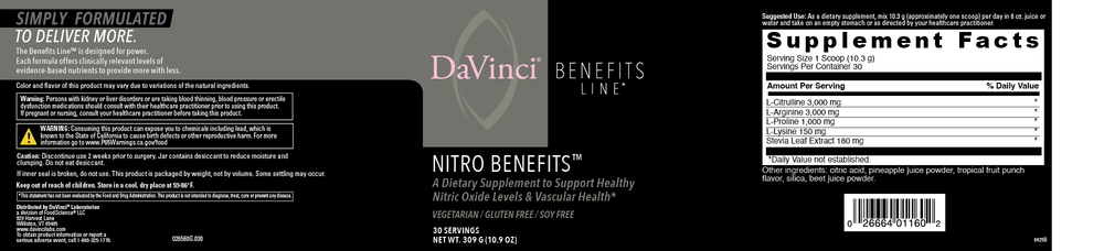Product image for Nitro Benefits (California Only).