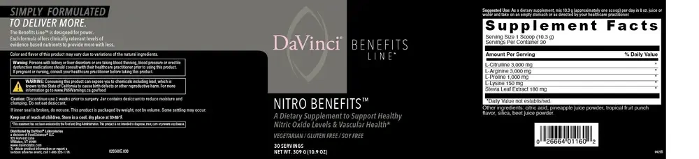 Product image for Nitro Benefits (California Only).