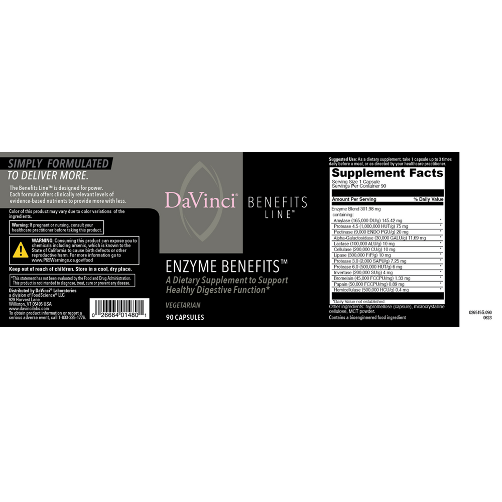Product image for Enzyme Benefits (California Only).