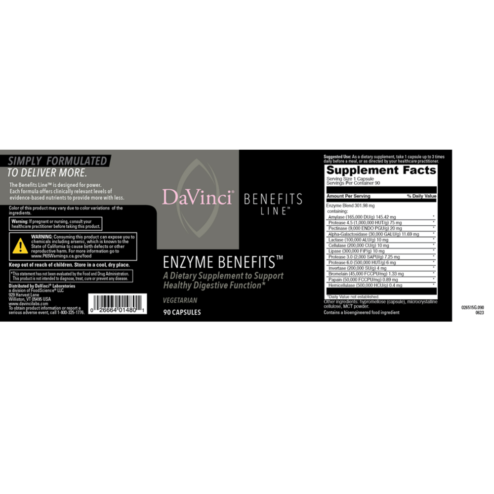 Product image for Enzyme Benefits (California Only).